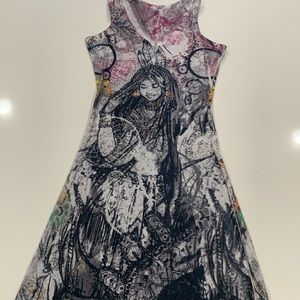 Ladies sequin print tank top dress